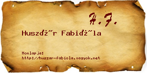 Huszár Fabióla névjegykártya